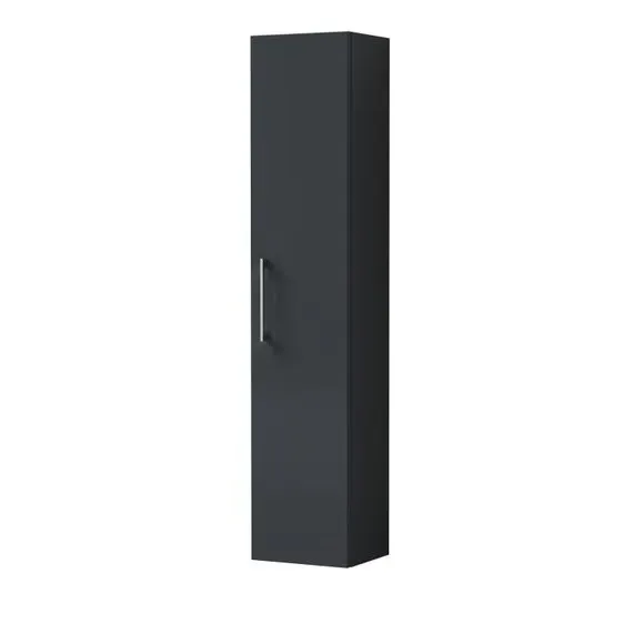 Tall Storage Unit Wall Mounted - Soft Black