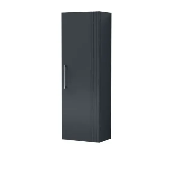 Tall Storage Unit with Shelves - Black, Satin