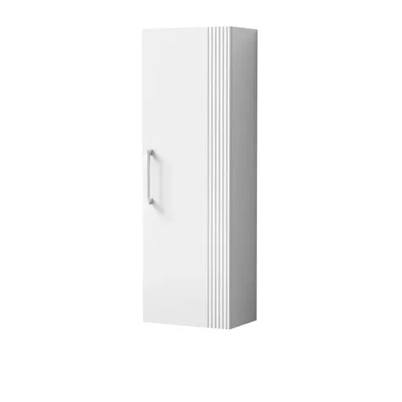 Tall Storage Unit with Shelves - White, Satin image