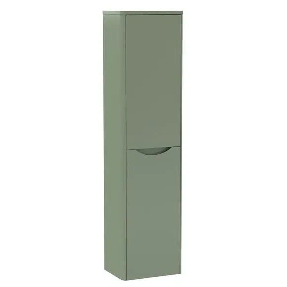 Tall Wall Hung Storage Unit - Satin Green