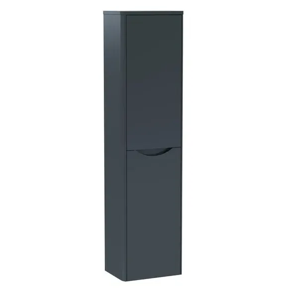 Tall Wall Hung Storage Unit - Soft Black