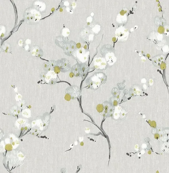 Self Adhesive Wallpaper Floral - Grey