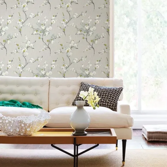 Self Adhesive Wallpaper Floral - Grey