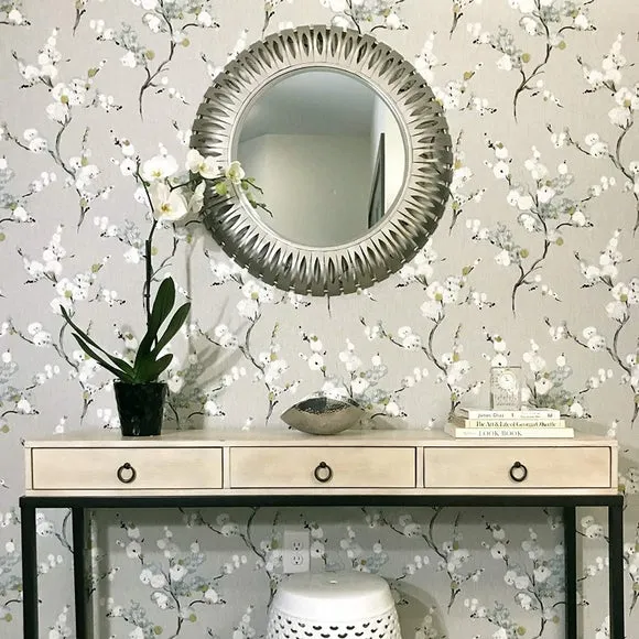 Self Adhesive Wallpaper Floral - Grey