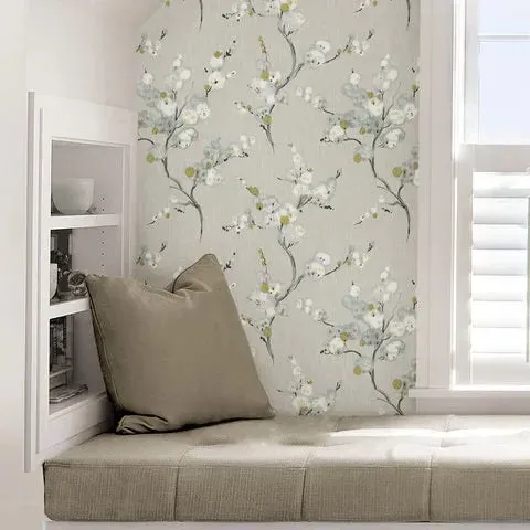 Self Adhesive Wallpaper Floral - Grey