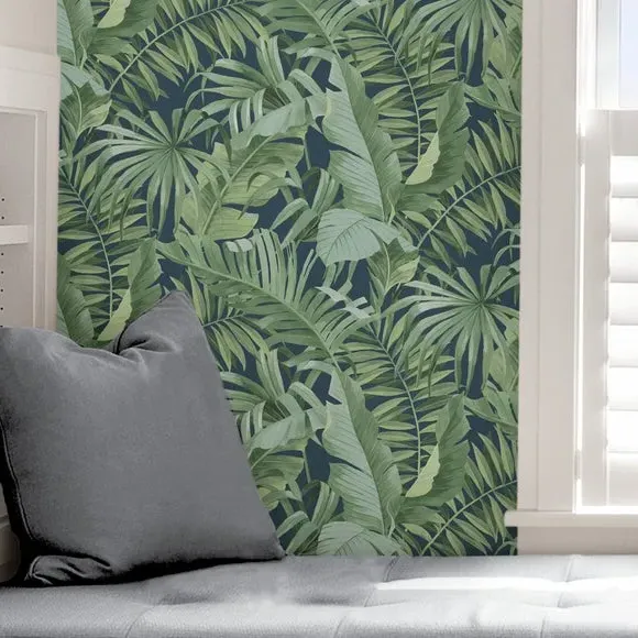 Self Adhesive Wallpaper Floral - Navy, Vinyl