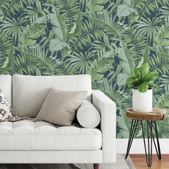 Self Adhesive Wallpaper Floral - Navy, Vinyl image