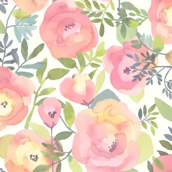 Self Adhesive Wallpaper Floral - Pink