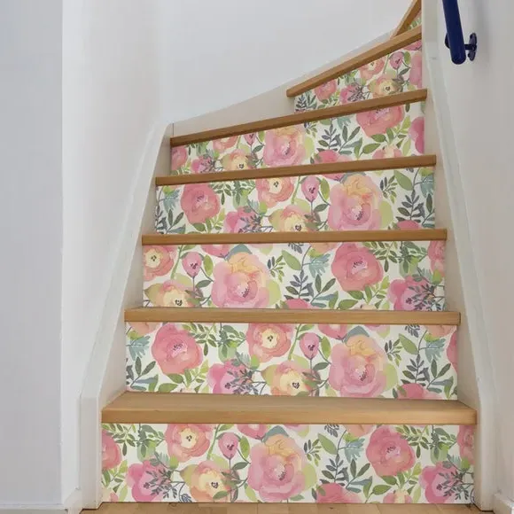 Self Adhesive Wallpaper Floral - Pink