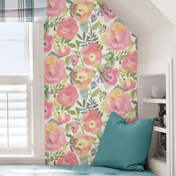 Self Adhesive Wallpaper Floral - Pink
