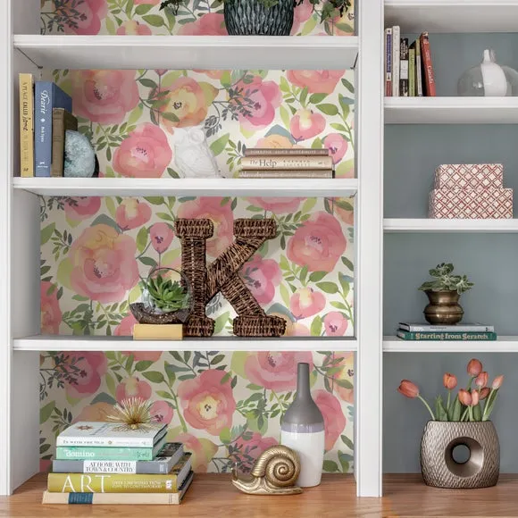 Self Adhesive Wallpaper Floral - Pink image
