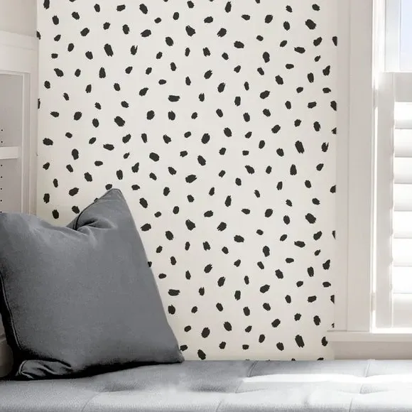 Self Adhesive Wallpaper Geometric Spots - White