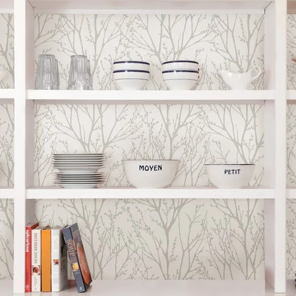 Self-Adhesive Wallpaper - Grey, Paper