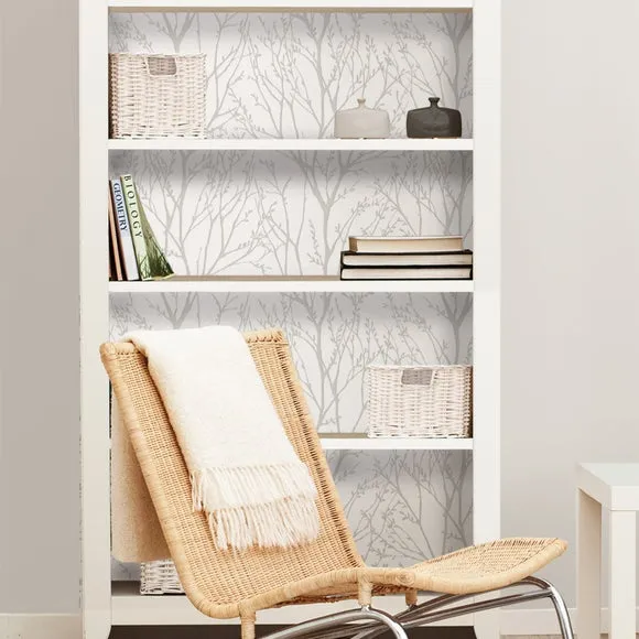Self-Adhesive Wallpaper - Grey, Paper