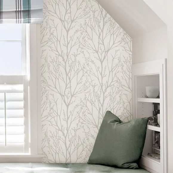 Self-Adhesive Wallpaper - Grey, Paper