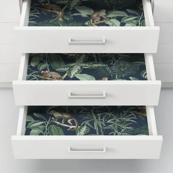 Self Adhesive Wallpaper Jungle Design - Navy