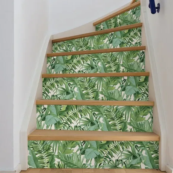 Self Adhesive Wallpaper Tropical Leaf - Green