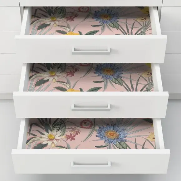 Tropical Floral Wallpaper Self Adhesive - Pink