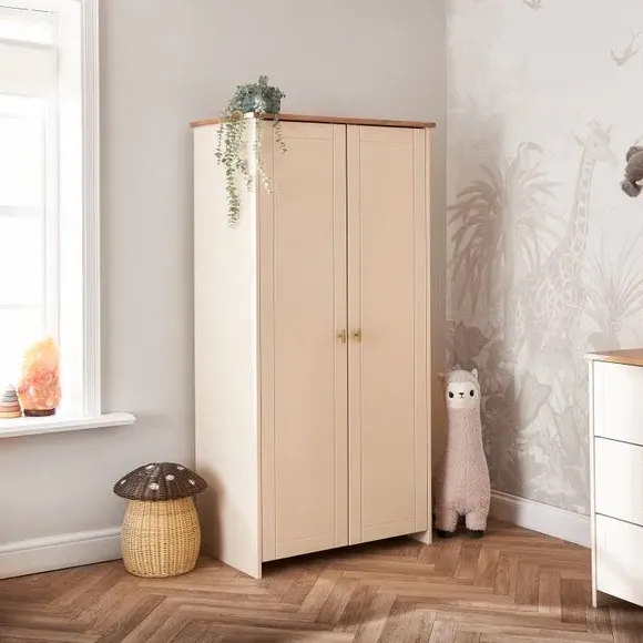 Double Wardrobe with Brass Handles - Natural image