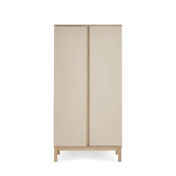Double Wardrobe with No-Handle Doors - Satin