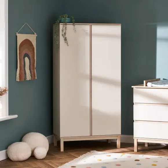 Double Wardrobe with No-Handle Doors - Satin image
