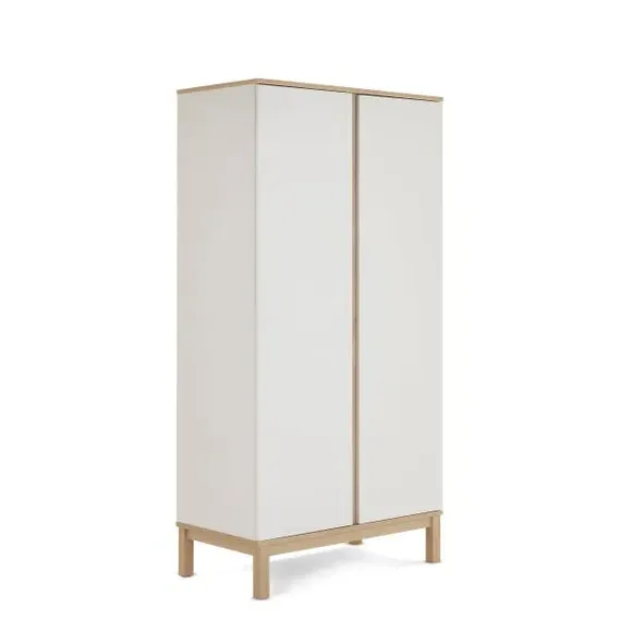 Double Wardrobe with No-Handle Doors - White