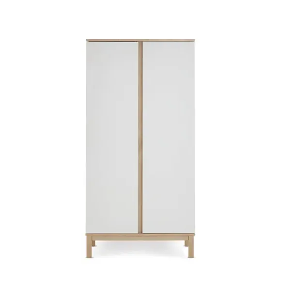 Double Wardrobe with No-Handle Doors - White