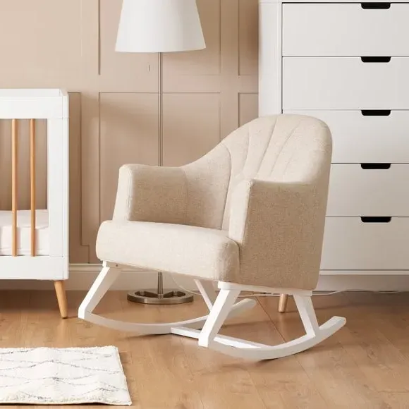 Round Back Rocking Chair - Oatmeal, Wood