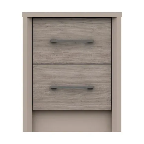 2-Drawer Bedside Table - Grey Oak image