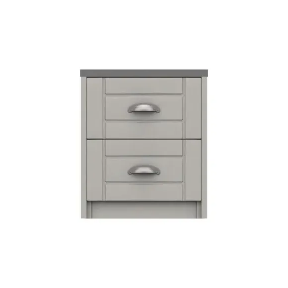 2 Drawer Bedside Table - Grey image