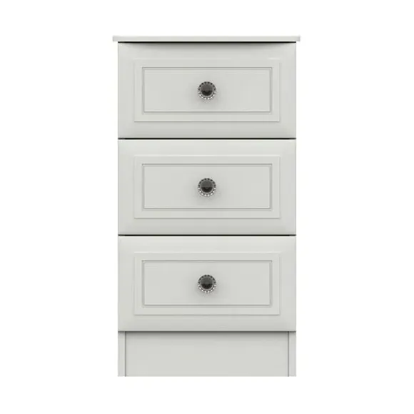 3-Drawer Bedside Table - White, Melamine