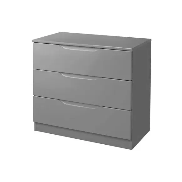 3-Drawer Chest Handle-less Design - Grey image