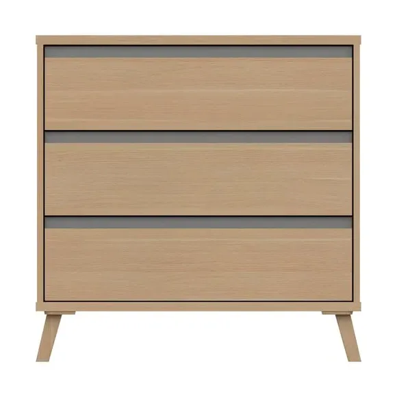 3-Drawer Chest with J-Pull Handles - Light Oak