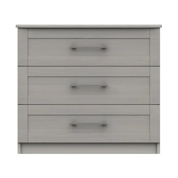 3-Drawer Chest with Shaker Handles - Light Grey