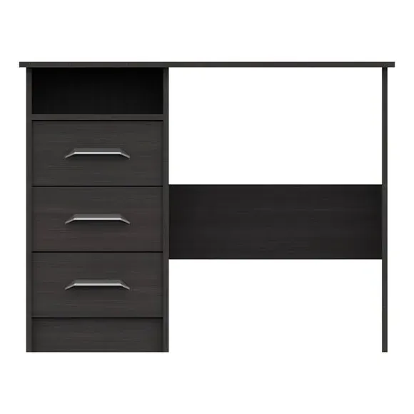 3-Drawer Dressing Table with Cup Handles - Black image