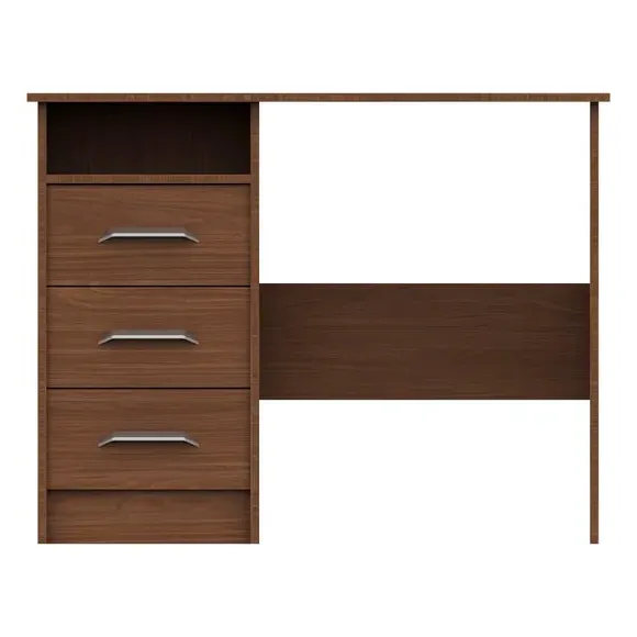 3-Drawer Dressing Table with Cup Handles - Walnut