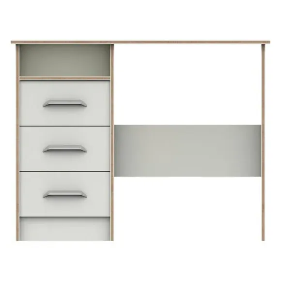 3-Drawer Dressing Table with Cup Handles - White