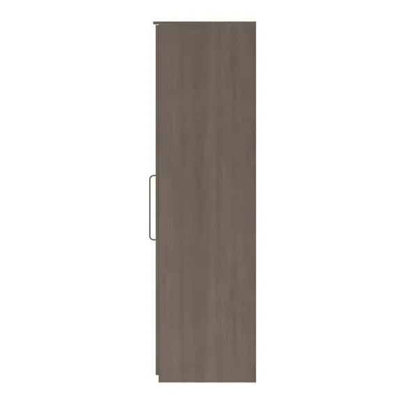 4-Door Wardrobe with Mirrors - Light Grey