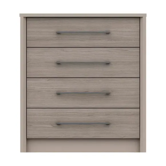 4-Drawer Chest with Oak Fronts - Light Oak