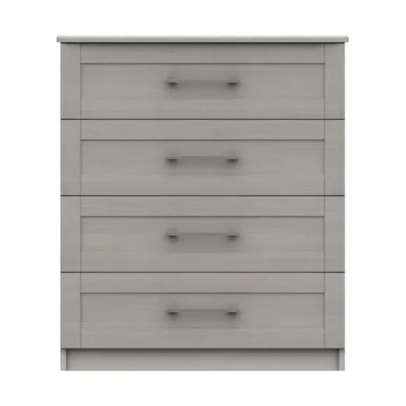4-Drawer Chest with Shaker Handles - Light Grey