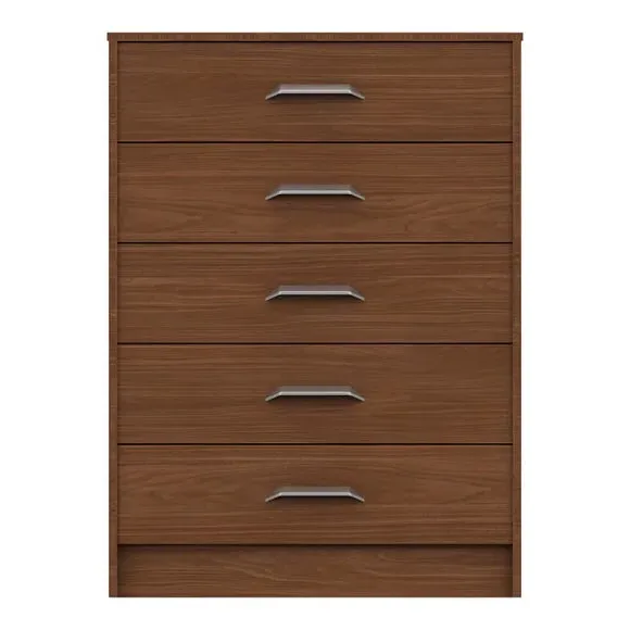 5-Drawer Chest with Cup Handles - Walnut