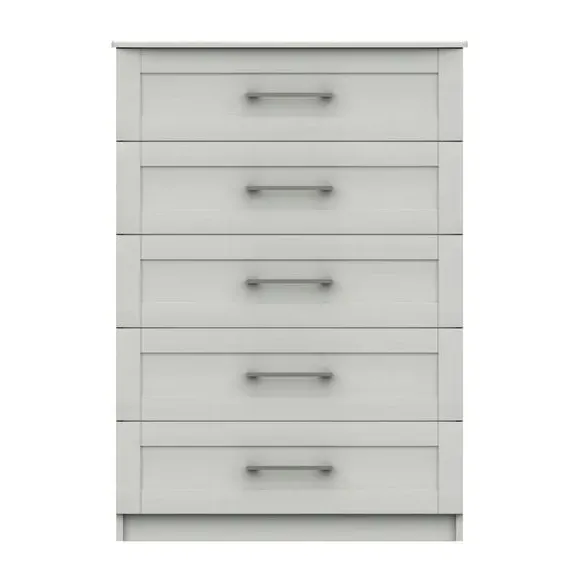 5-Drawer Chest with Shaker Handles - White
