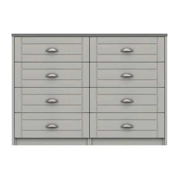 8 Drawer Wide Chest - Grey image