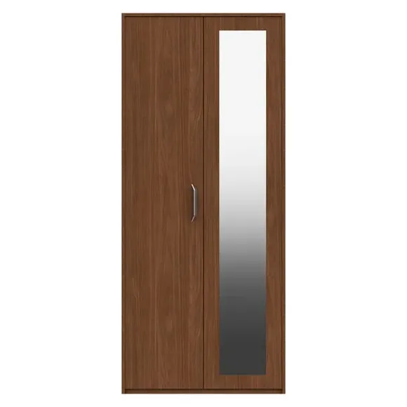 Double Wardrobe with Mirror Option - Walnut