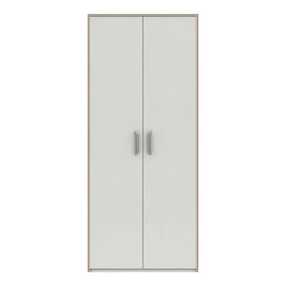 Double Wardrobe with Mirror Option - White