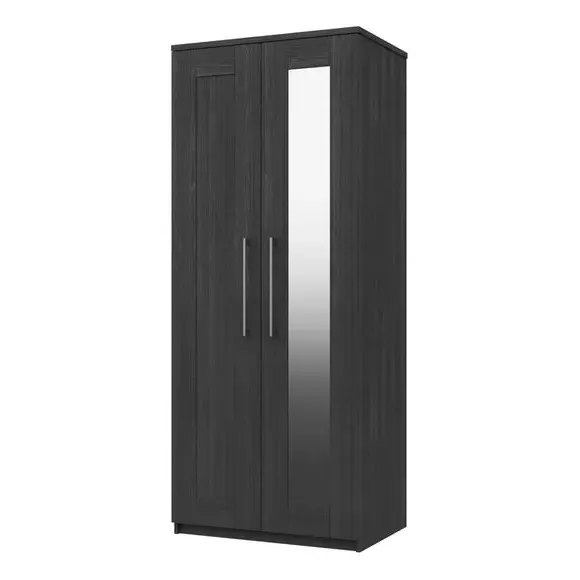 Double Wardrobe with Shaker Doors - Grey