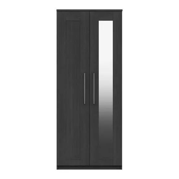 Double Wardrobe with Shaker Doors - Grey