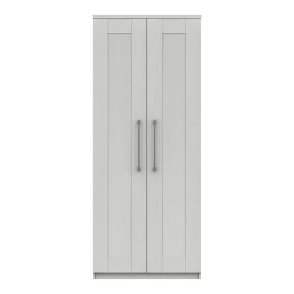 Double Wardrobe with Shaker Doors - White