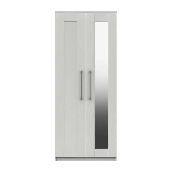 Double Wardrobe with Shaker Doors - White