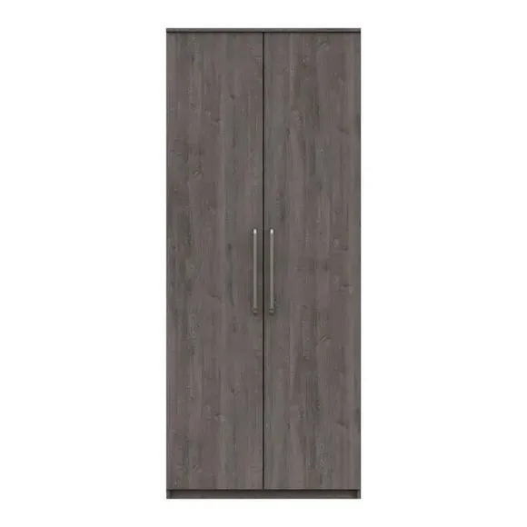 Double Wardrobe with Shelf - Dark Grey image